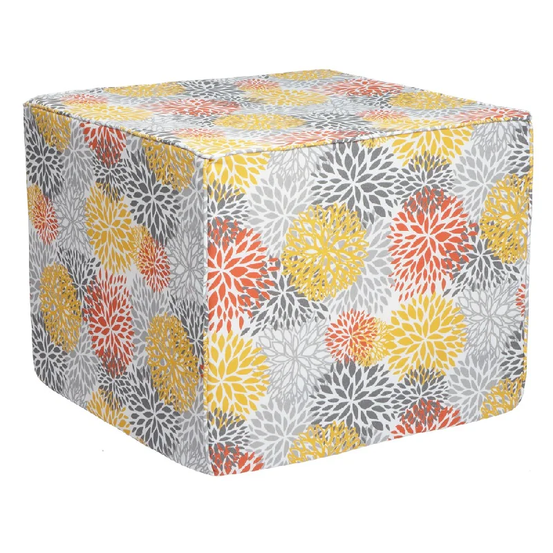 Brooklyn Tango Bloom 22-inch Square Indoor/ Outdoor Ottoman