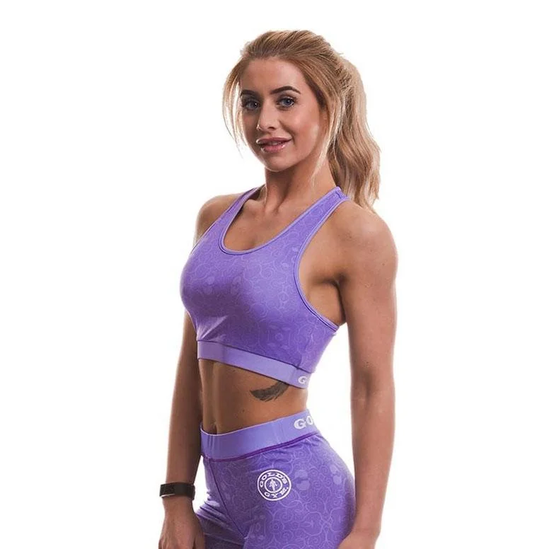 Golds Gym Ladies Sports Crop Top - Lilac