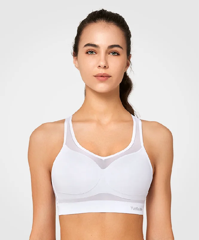 Shift Racerback Mesh Padded Running Bra | Women's High Support Sports Bra