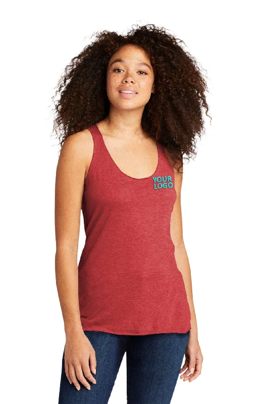 Next Level Women's Racerback Custom Tanks, Vintage Red