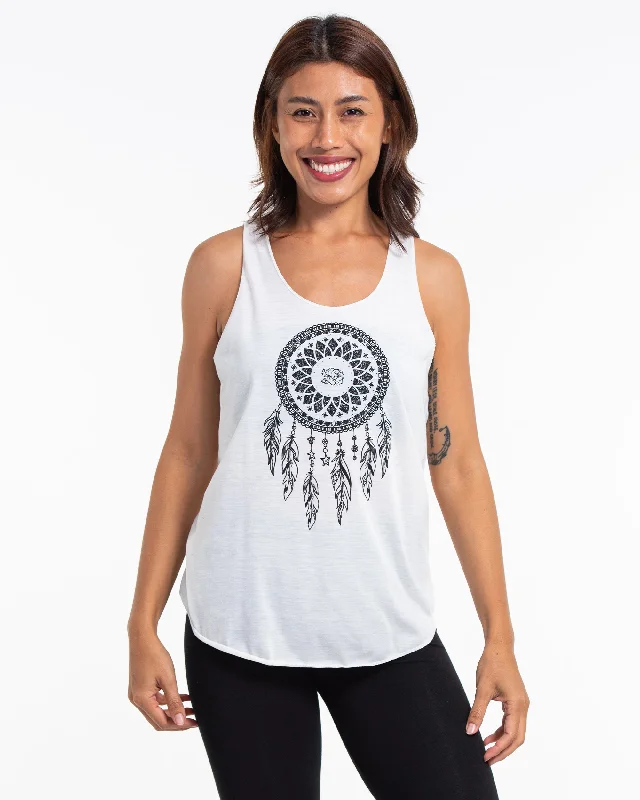 Womens Dreamcatcher Tank Top in White