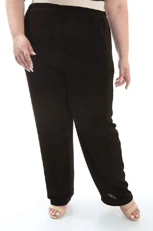 Vikki Vi Classic Chocolate Pull on Pant