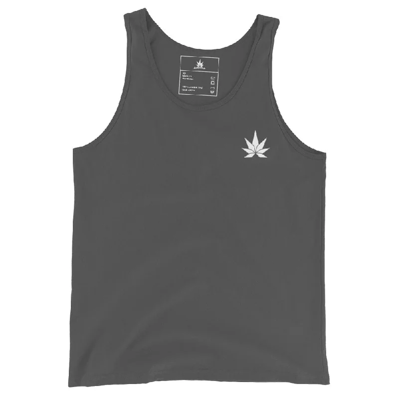 White Leaf Unisex Tank Top